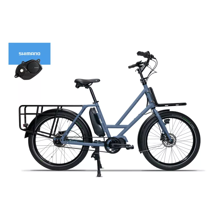 Vélo électrique cargo longtail VELOE multi V3 Shimano EP6 • Moteur Shimano EP6 85Nm • Vitesses Nexus 5E • Batterie 504Wh • Trans