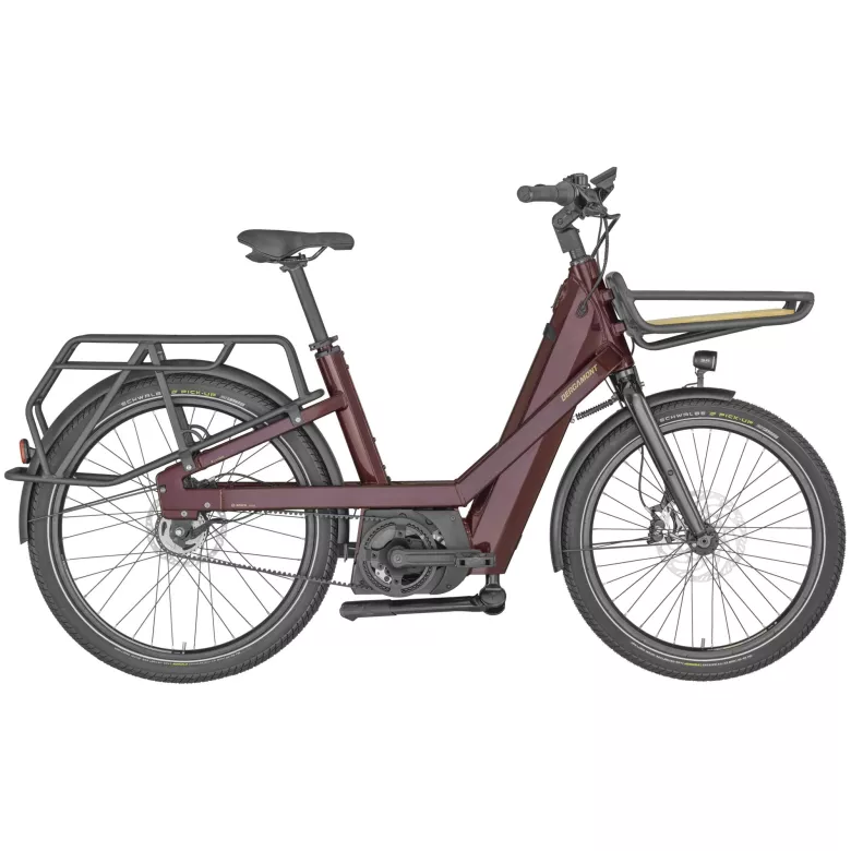 Vélo électrique cargo compact midtail Bergamont E-Cargoville Bakery Elite